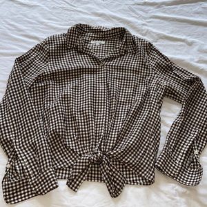 Chocolate brown Madewell flannel